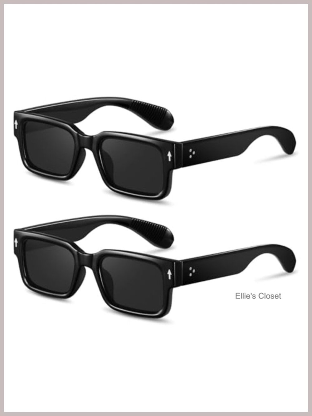 Unisex Square Frame Sunglasses UV400 Retro Chunky Rectangle